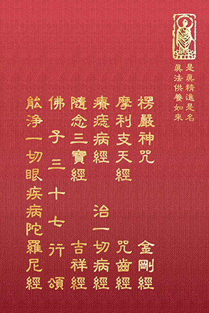 隨17-1 楞嚴神咒/金剛經/摩利支天經/咒齒經/療痔病經/治一切病經 (尺寸: 15.5 x 11.0 x 1.5公分) 1